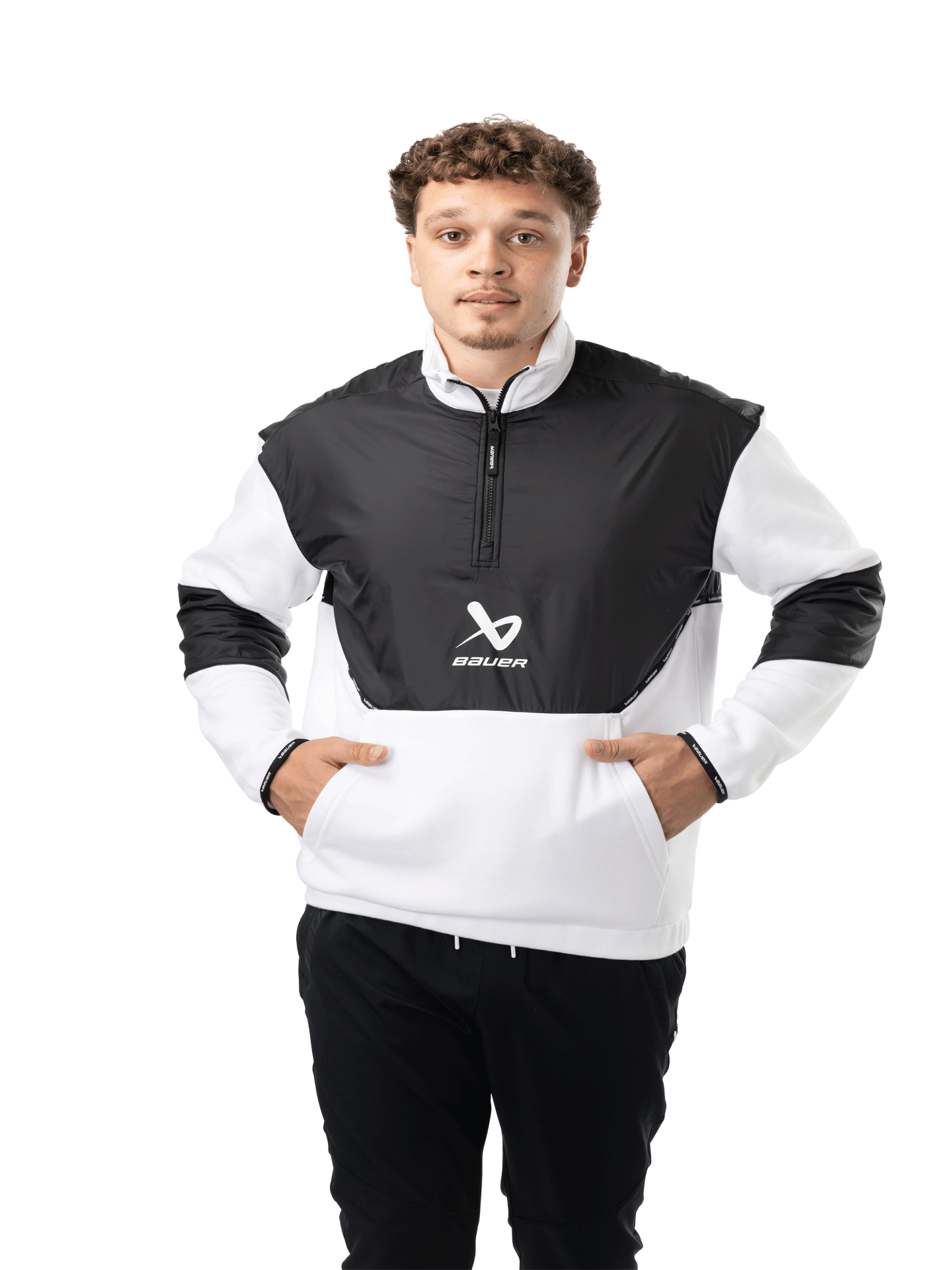 S24 BAUER TEAM 1/2 ZIP PULLOVER WHITE LONG