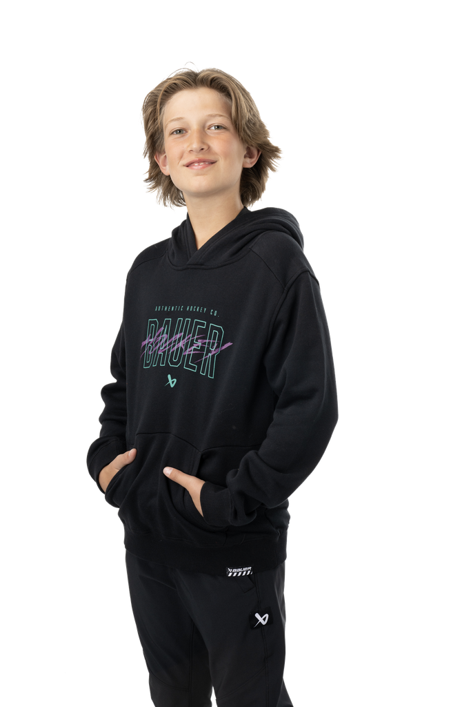 S24 BAUER ULTIMATE HOODIE-YTH-BLK